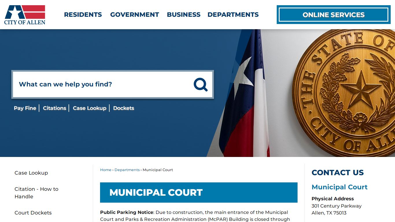 Municipal Court | Allen, TX - Official Website