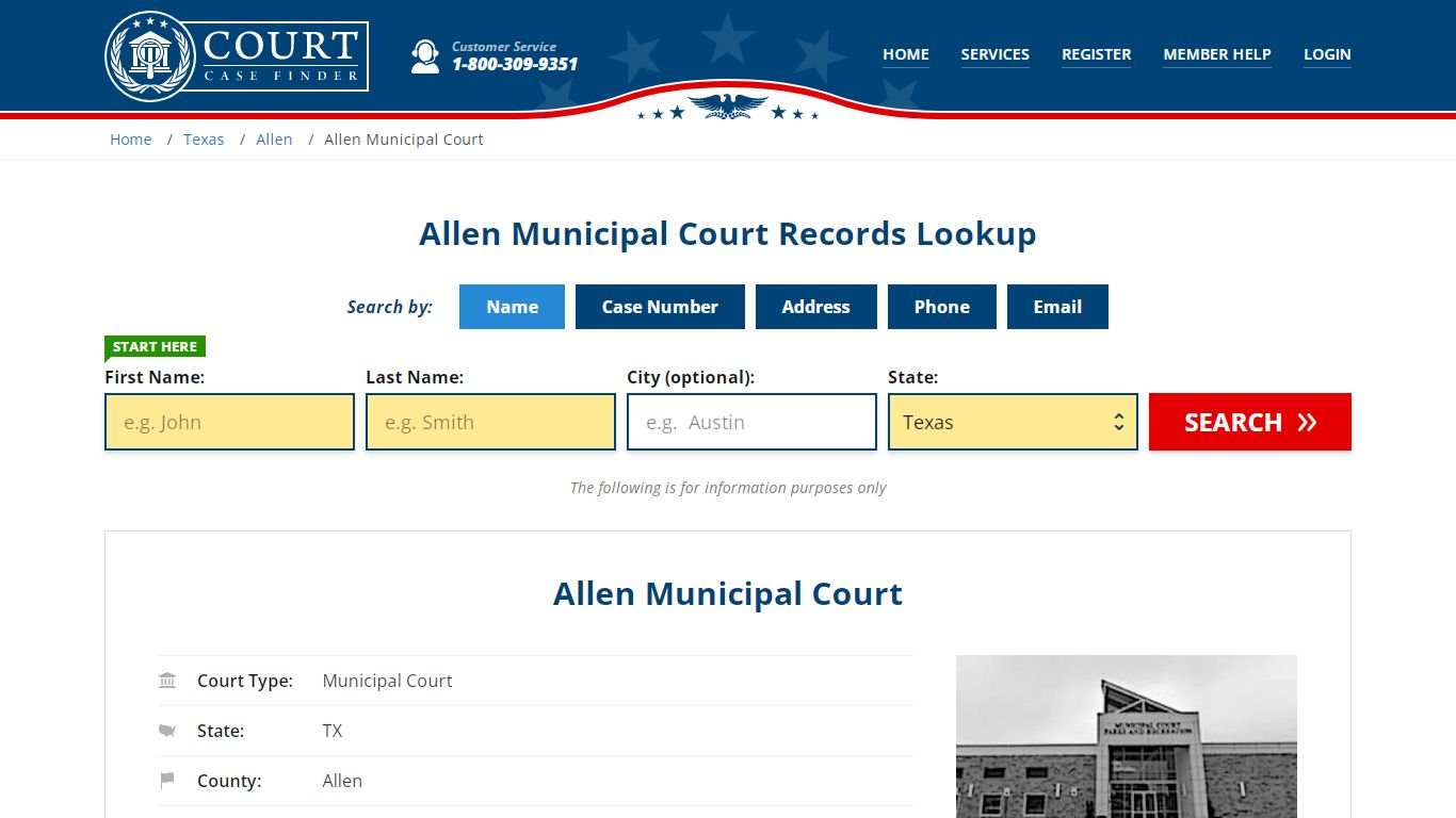 Allen Municipal Court Records | Allen, Allen County, TX Court Case Lookup